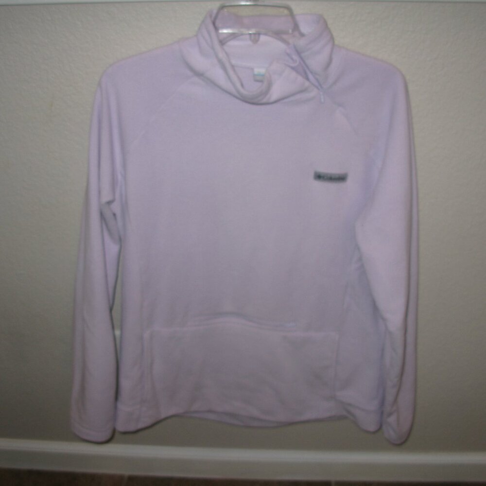 COLUMBIA LADIES PINK FLEECE Neck Zipper Pullover